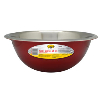 Bowl de acero inoxidable rojo