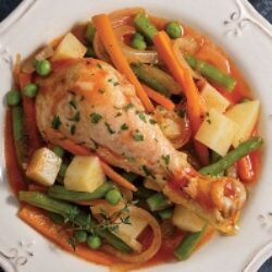 ¿Cómo hacer pollo a la jardinera?