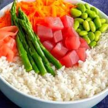 ¿Cómo hacer un bowl de atún y salmón?